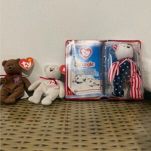 Ty Beanie Babies Trio - UK, US, Canada, RARE